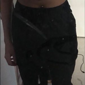 Black tight joggers
